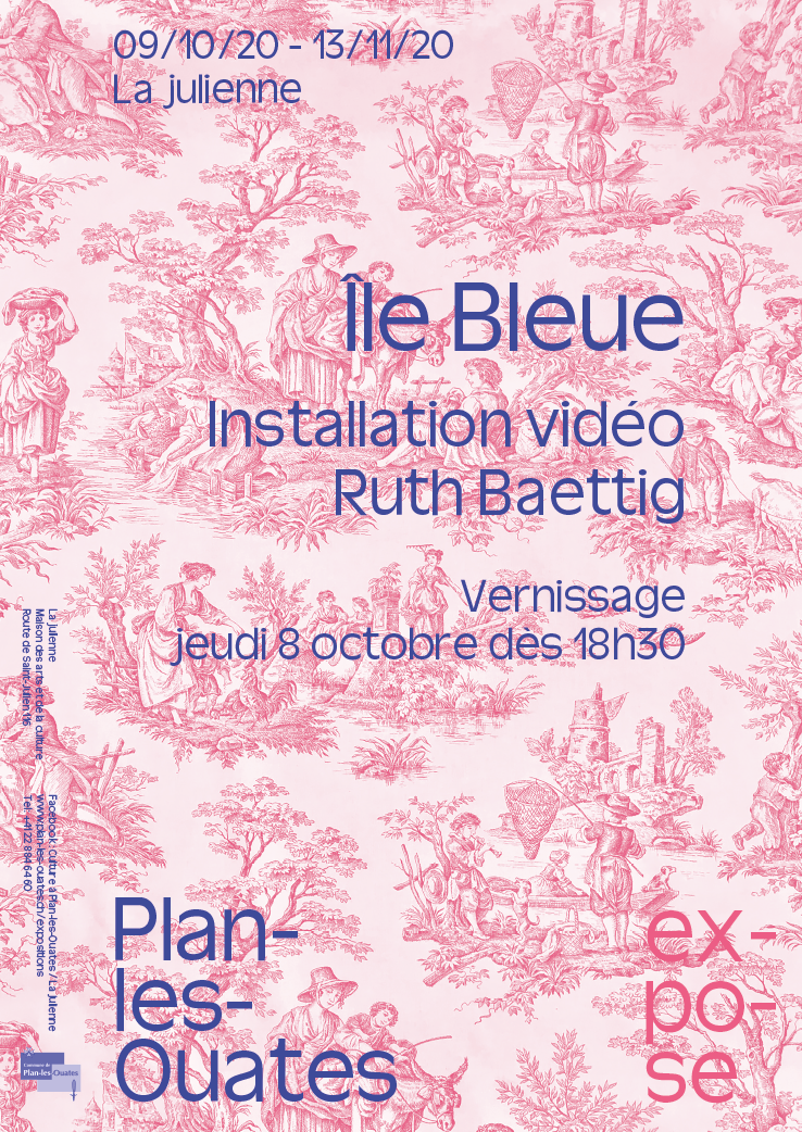 affiche île bleue exposition