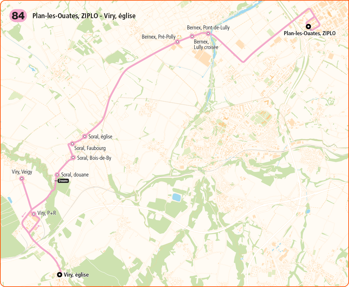 plan ligne 84 tpg