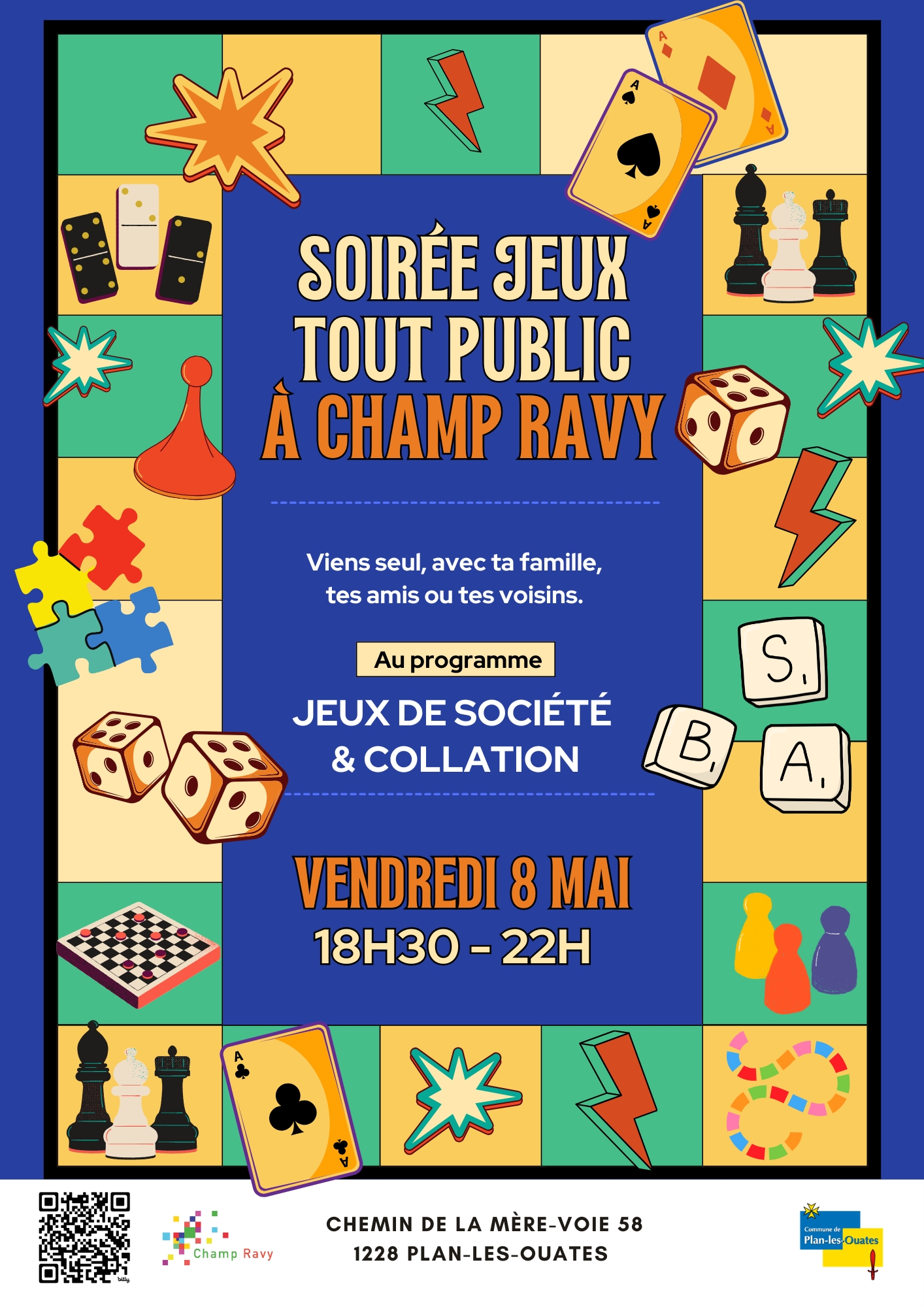 Soirée jeux tout public à Champ Ravy