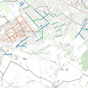 Zones travaux plan lumière Plan-les-Ouates
