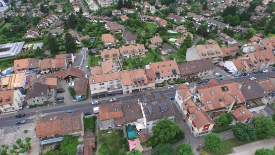 Vue aérienne de Plan-les-Ouates